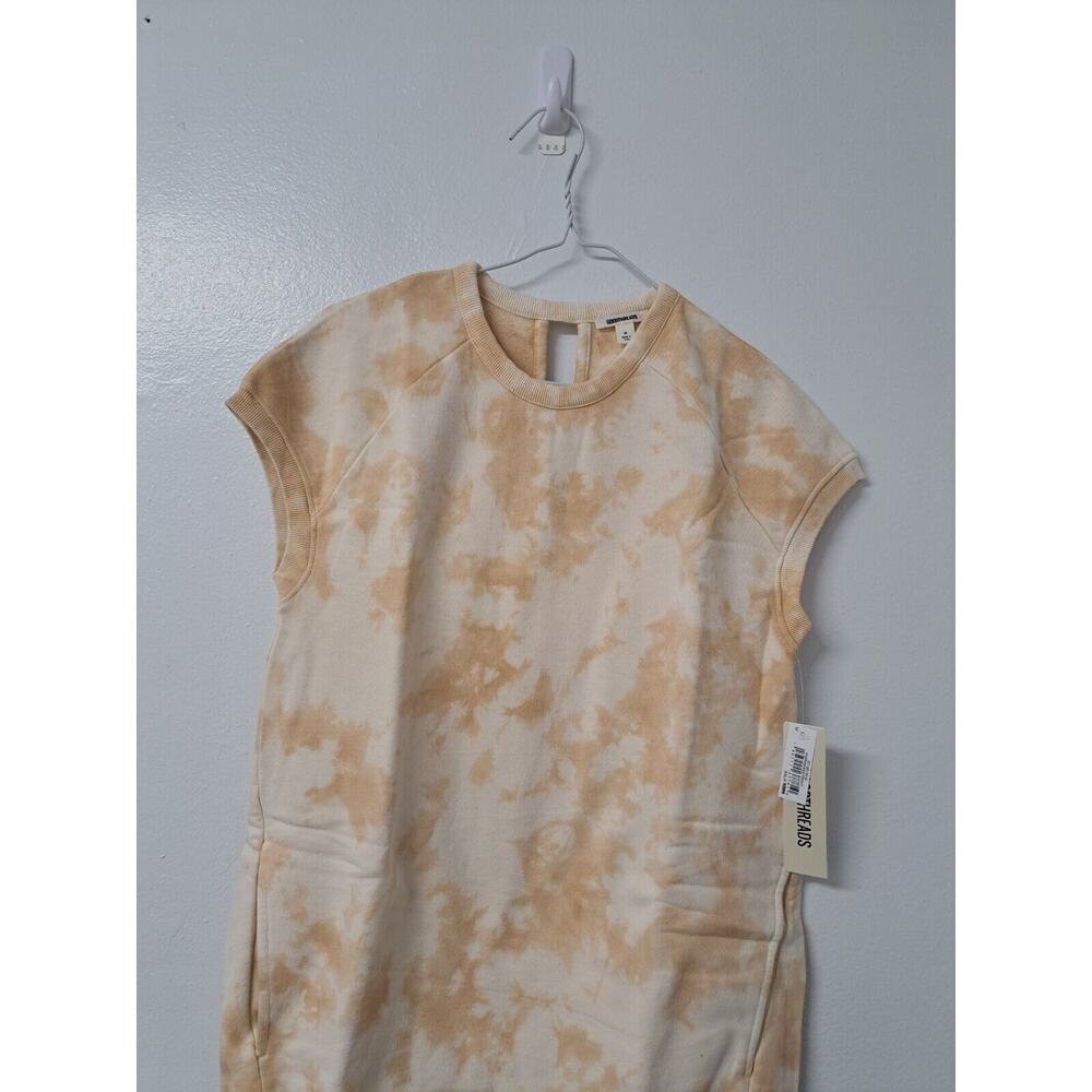 Goodthreads Women's Heritage Fleece Sleeveless Cocoon Dress with Pockets Size M - Picture 3 of 9